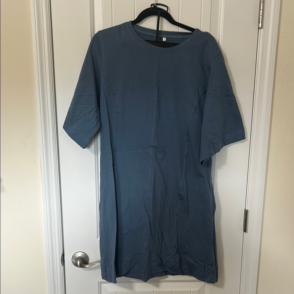 Amazon Blue Short Sleeve Dress